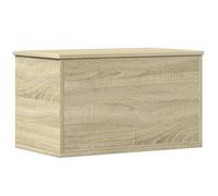 vidaXL Caja de almacenaje Madera ingeniería Roble Sonoma 60x35x35 cm, Caja de Mantas, Cofre de Almacenamiento, baúl de Juguetes, Caja de Juguetes