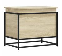 vidaXL Caja de almacenaje Madera ingeniería Roble Sonoma 60x40x51,5 cm, Caja de Mantas, baúl de almacenaje, Caja de almacenaje de Juguetes