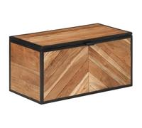 vidaXL Caja de almacenaje Madera Maciza Acacia y Hierro 60x30x30 cm