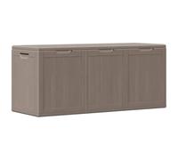 vidaXL Caja de Almacenaje para Jardín Cofre Almacenamiento Patio Terraza Exterior Embalaje Herramientas Jardinería Organizador 270 L PP Ratán Marrón