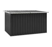 vidaXL Caja de almacenaje para jardín – Baúl para cojines, almohadas y mantas – Gris antracita