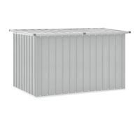 vidaXL Caja de almacenaje para jardín – Baúl para cojines y herramientas, gris