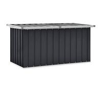 vidaXL Caja de almacenaje para jardín, baúl para cojines, almohadas y mantas, Gris antracita