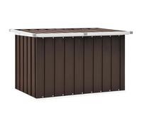 vidaXL Caja de Almacenaje para Jardín, Baúl para Cojines Almohadas Mantas, Cofre de Herramientas, Caja para Porche Patio Terraza, Marrón