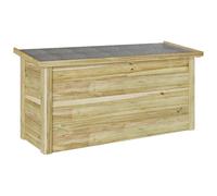 vidaXL Caja de Almacenamiento 119x44.5x58 cm de Madera de Pino Tratada para Herramientas de Jardín y Cojines, Resistente a la Intemperie, con Estilo Rústico. ¡La Solución Patios, Jardi