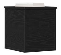 vidaXL Caja de Almacenamiento con Tapa Color Roble Negro de 30 x 35 x 35 cm. Baúl Moderno y Brillante para Organizar Muebles en el Interior. Ideal para el Dormitorio, Sala de Estar o Pasillo. ¡Una s