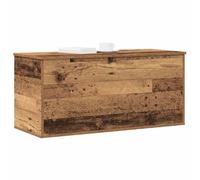 vidaXL Caja de Almacenamiento con Tapa de Madera Antigua 100 x 42 x 46 cm. Cofre Rústico ideal para organizar muebles en el dormitorio o la sala de estar. Es una solución moderna y decorativa para t