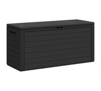 vidaXL Caja de Almacenamiento de Jardín Baúl Cofre de Almacenaje Interior o Exterior al Aire Libre de Porche de Cojines Gris Antracita 116x44x55 cm