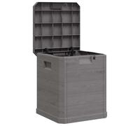 vidaXL Caja de Almacenamiento de Jardín, Baúl para Cojines Almohadas Mantas, Cofre de Herramientas, Caja para Patio Terraza, 90 L Marrón