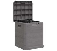 Caja de almacenamiento de jardín 90 L marrón