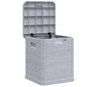 Caja De Almacenamiento De Jardín 90 L Gris Claro Vidaxl