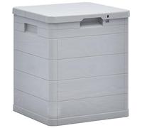 Caja De Almacenamiento De Jardín 90 L Gris Claro Vidaxl