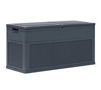 vidaXL Caja de Almacenamiento de Jardín, Baúl para Cojines Almohadas Mantas, Cofre de Herramientas, Caja para Patio Terraza, 320 L Gris Antracita