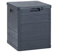 Caja De Almacenamiento De Jardín 90 L Gris Antracita Vidaxl