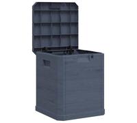 Caja De Almacenamiento De Jardín 90 L Gris Antracita Vidaxl