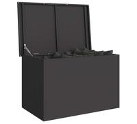 vidaXL Armario de Almacenamiento Exterior 80 x 50.5 x 50 cm. Hecho de Acero Negro Mate, Resistente a la Intemperie y anticorrosión. Estilo Industrial, Forma Rectangular y Requiere Montaje. Textura su