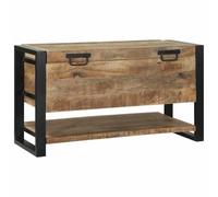 vidaXL Caja de Almacenamiento Marrón Madera Maciza de Mango, Soluciones de Almacenamiento, Organizador Moderno, diseño Rectangular, líneas limpias, Accesorio Funcional para el hogar