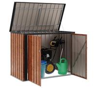 vidaXL Caja de Almacenamiento para Jardín Marrón 151,5 x 82 x 110,5 cm