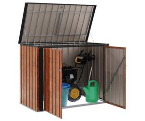 vidaXL Caja de Almacenamiento para Jardín Marrón 151,5 x 82 x 110,5 cm
