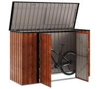 vidaXL Caja de Almacenamiento para Jardín Marrón 214 x 82 x 132 cm