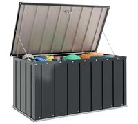 vidaXL Caja de Almacenamiento para Jardín Negro 101 x 56,5 x 50 cm, Mesa de café Moderna, Rectangular, Duradera, estilosa, Ahorra Espacio, Multifuncional, diseño para salón, Parques, 60