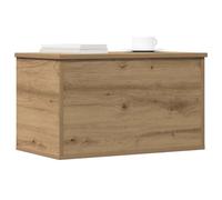 vidaXL Caja de Almacenamiento Roble artisan 60 x 35 x 35 cm | Tienes mucho espacio para tus cosas, Hecho de madera de roble macizo, Combina lo actual con un toque artesanal