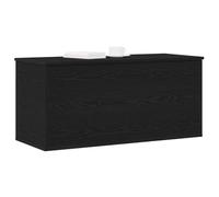 vidaXL Caja de Almacenamiento Roble negro 100 x 42 x 46 cm | Tienes un montón de lugar para guardar tus cosas, Hecho para aguantar el uso diario,