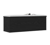 vidaXL Caja de Almacenamiento Roble Negro 102 x 35 x 35 cm, Caja de Almacenamiento Moderna, Organizador Rectangular, Solución sin Desorden, Espacio Ample, Diseño Compacto
