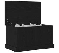 vidaXL Caja de Almacenamiento Roble negro 70 x 40 x 38 cm | Un montón de espacio para tus cosas, Hecho para durar y ser confiable, Diseño actual que se adapta a cualquier decoración
