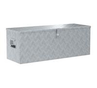 vidaXL Caja de aluminio 110,5x38,5x40 cm plateada