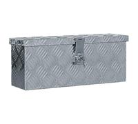 vidaXL Caja de Aluminio 48,5x14x20 cm Plateada Bricolaje Taller Herramientas