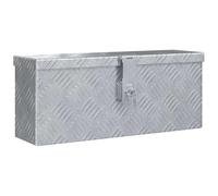 vidaXL Caja de Aluminio 48,5x14x20 cm Plateada Bricolaje Taller Herramientas