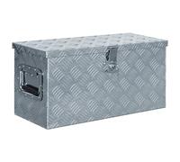 vidaXL Caja de aluminio 61,5x26,5x30 cm plateada