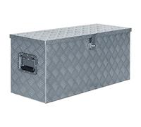 vidaXL Caja de Aluminio 90,5x35x40 cm Plateada Bricolaje Taller Herramientas