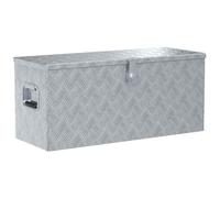 vidaXL Caja de Aluminio 90,5x35x40 cm Plateada Bricolaje Taller Herramientas