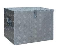 vidaXL Caja de Aluminio Organización Almacenamiento Herramientas Taller Garaje Bricolaje Ferretería Casa Hogar Jardín 610x430x455 mm Plateada