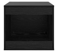 vidaXL Caja de arena para gatos, valla de aspecto de roble negro, 47 x 59 x 42 cm, moderna casa rectangular para gatos, accesorios interiores elegantes, muebles duraderos para mascotas, suministros