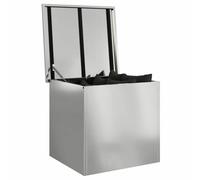 vidaXL Caja de Cojines para Almacenamiento en el jardín 117 L Plateado | Hecha de acero galvanizado, esta caja va a durar y aguantar el clima, Con una capacidad de 117L,