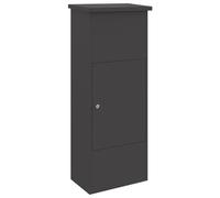 vidaXL - Caja de embalaje para exteriores (44,5 x 29 x 110,5 cm, acero resistente a la intemperie, con puerta bloqueable y bisagras acabado mate, asa de botón solución segura