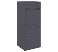 vidaXL Caja de Entrega de Paquetes Antracita 41 x 38 x 103 cm Acero, Buzón Rectangular para jardín y terraza, Impermeable, Ideal para Paquetes, Moderno y Seguro