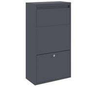 vidaXL Caja de Entrega de Paquetes Antracita 44 x 22 x 82 cm Acero, Buzón Elegante para jardín y terraza, Materiales Resistentes al Agua, Guarda Tus Paquetes a Salvo
