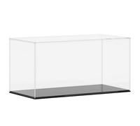 vidaXL Caja de Exposición, Vitrina Expositora a Prueba de Polvo, Caja Transparente para Juguetes Colecciones, Acrílico Transparente 24x12x11 cm