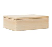 vidaXL Caja de madera con tapa – madera maciza de pino 40x30x13 cm