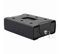vidaXL Caja Fuerte para Auto con cerradura Negro 22 x 16 x 7 cm Acero | Ideal para ahorrar espacio, Cerradura de leva para más seguridad, Le da un toque moderno a cualquier oficina