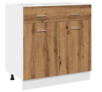 vidaXL Armario inferior cajón Lyon – Roble artesanal, madera de ingeniería 80×46×81,5 cm
