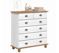 vidaXL Cajón de Gaveta ASKIM 91 x 40 x 95,5 cm Madera de Pino Macizo, Cómoda con Estilo, Almacenamiento Duradero, Mueble Funcional, organización Minimalista para el hogar