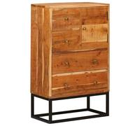 vidaXL Cajón de Gaveta Natural 55 x 30 x 90 cm Madera de Acacia Sólida, Almacenamiento Moderno para la Sala de Estar, cajonera Rectangular de Acacia Duradera, solución elegantísima para el hogar