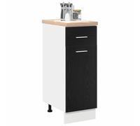 vidaXL Gabinete con Cajones de Roble Negro 30x46x81.5 cm