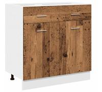 vidaXL Cajón inferior Lyon – Madera vieja, madera de ingeniería, 80 x 46 x 81,5 cm
