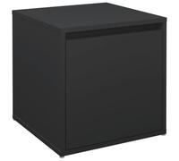 vidaXL Cajón Taburete Madera de ingeniería Negro 40,5x40x40 cm